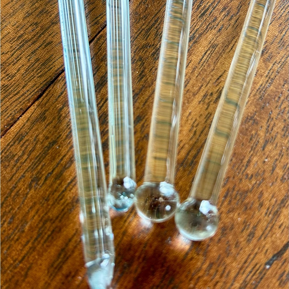 Colorful Glass Cocktail Lemonade Drink Stir Sticks - Picture 3 of 3